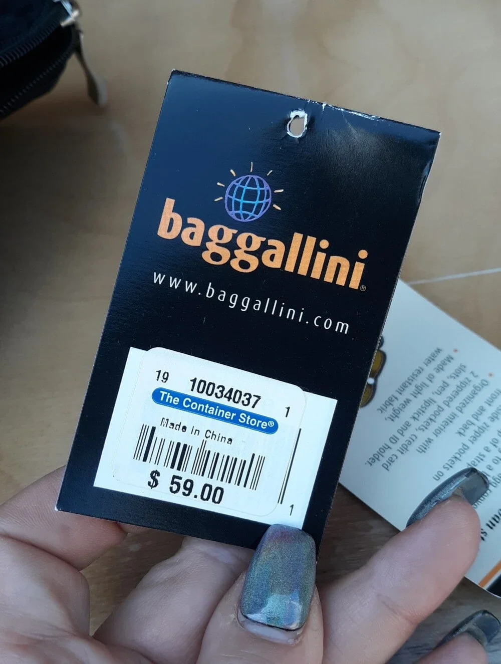 Baggallini Triangle Mini Backpack Black